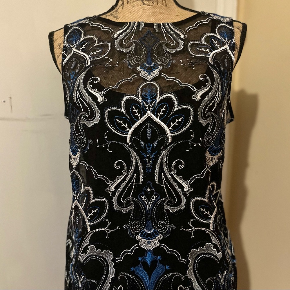 White House Black Market - Sheath Top Black and White Cocktail